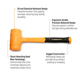 GearWrench GWHDB12 12 oz Dead Blow Hammer with Steel Shot Core - 2