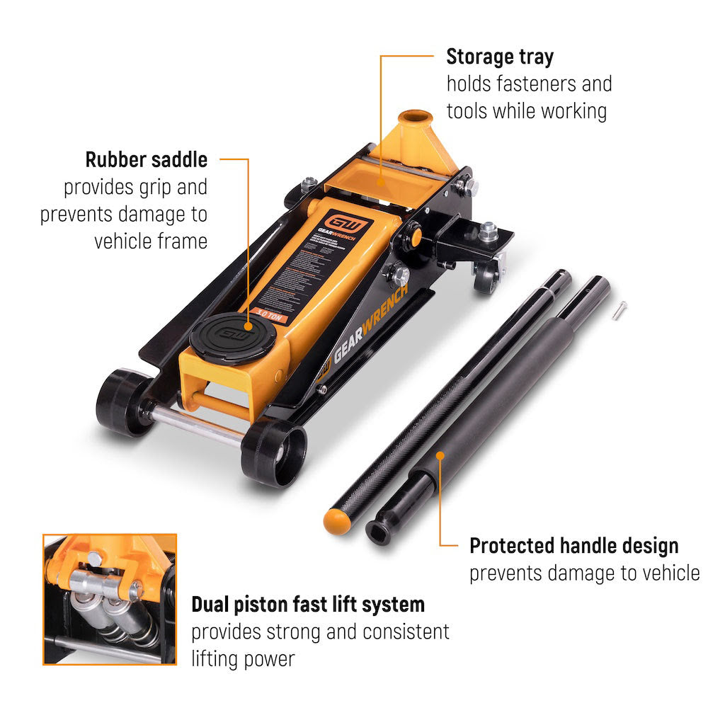 GearWrench GWHDFJ3T 3 Ton Heavy-Duty Floor Jack - 2