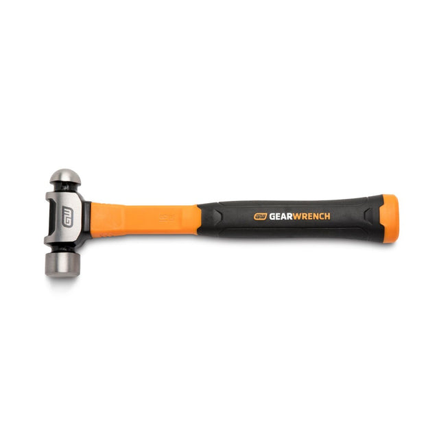 GearWrench GWHFGBP16 16 oz Ball Pein Hammer with Fiberglass Handle for Metal Shaping and Striking