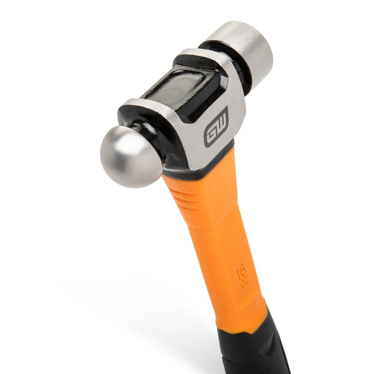 GearWrench GWHFGBP16 16 oz Ball Pein Hammer with Fiberglass Handle for Metal Shaping and Striking - 3