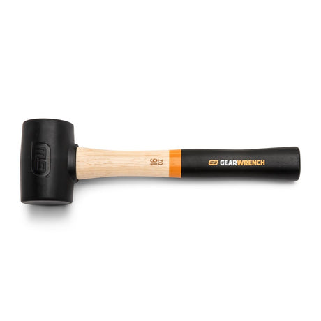 GearWrench GWHWRM16 16 oz Non-Marring Rubber Mallet with Hickory Handle 13" Length