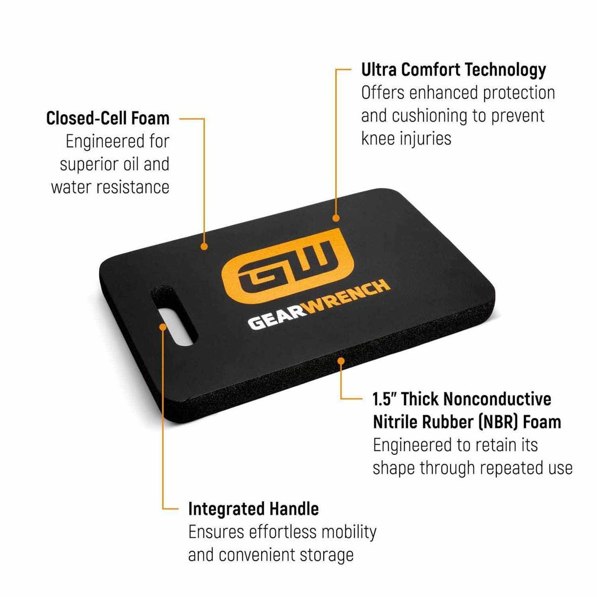 GearWrench GWKPS Small Ultra Comfort Kneeling Pad for Professional Mechanics and Technicians - 2