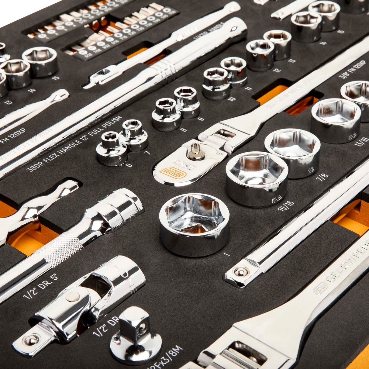 GearWrench GWMS120CBMTS 120XP 1/4 in 3/8 in 1/2 in Drive Mechanics Tool Set in Foam Tray (89 Piece) - 6