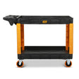 GearWrench GWPSCM 46" 2 Shelf Heavy Duty Plastic Utility Cart with Locking Casters 500 lb Capacity