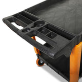 GearWrench GWPSCM 46" 2 Shelf Heavy Duty Plastic Utility Cart with Locking Casters 500 lb Capacity - 4