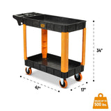 GearWrench GWPSCS 40" 2-Shelf Heavy Duty Utility Cart with Locking Casters - 3