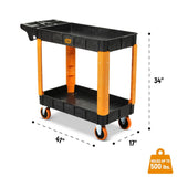 GearWrench GWPSCS 40" 2-Shelf Heavy Duty Utility Cart with Locking Casters - 3