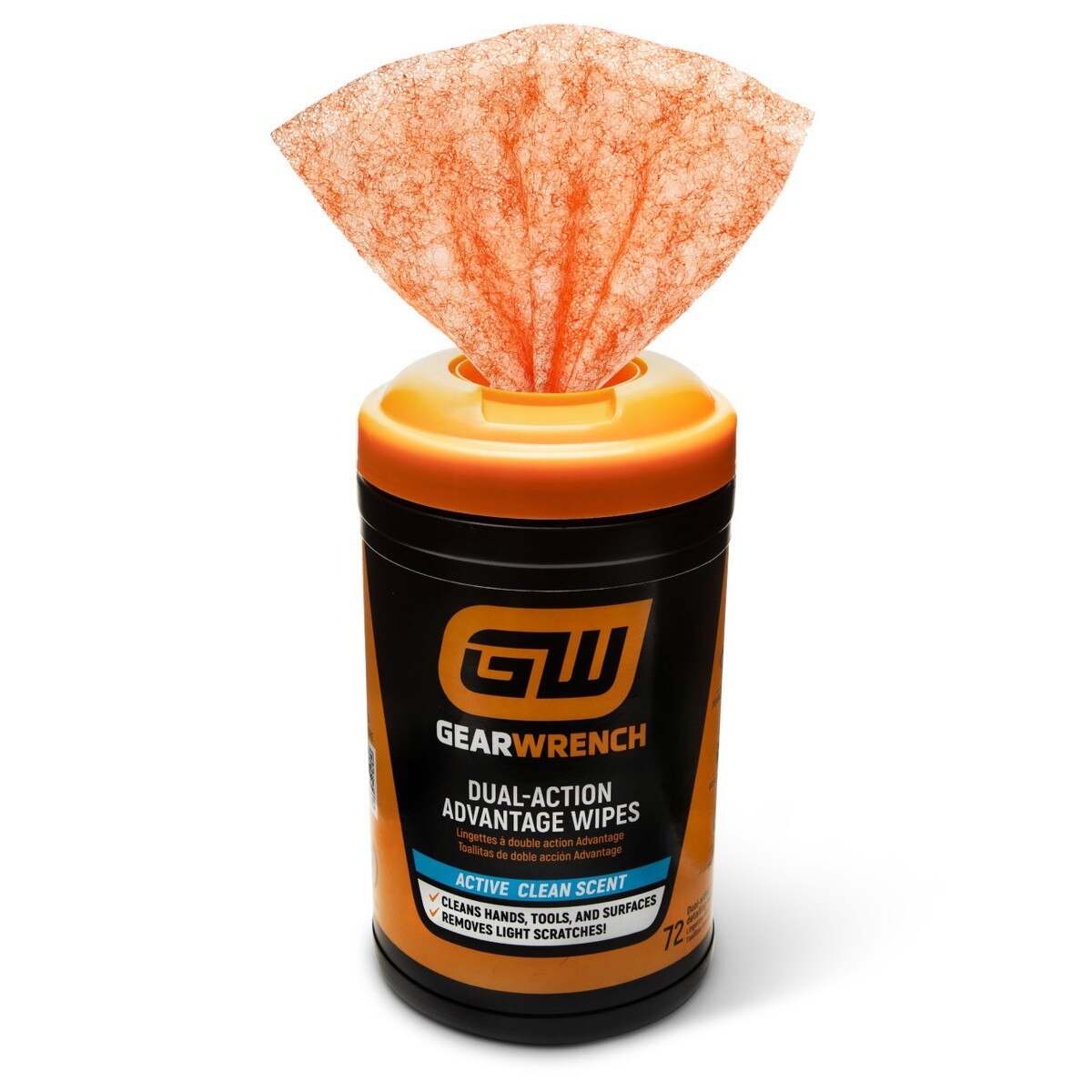 GearWrench GWWIPE72 Dual-Textured Heavy Duty Scrubbing Wipes with Citrus Scent (72 Count) - 3