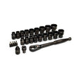 GearWrench GWX6PT25 25 Piece 3/8" Drive Pass-Thru Ratchet and Socket Set