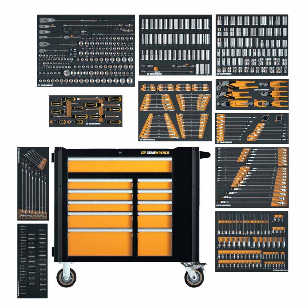 GearWrench MEGAMODMRO 614-Piece Master Technician Set with Custom Trays and Storage - 4