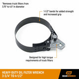 Gearwrench 2320D Heavy-Duty Oil Filter Wrench for Truck Filters - 2
