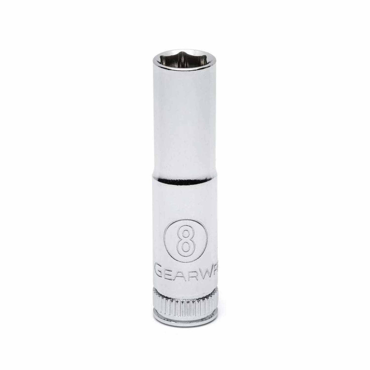 Gearwrench 80143 1/4" Drive 6 Point Deep Metric Socket 8mm