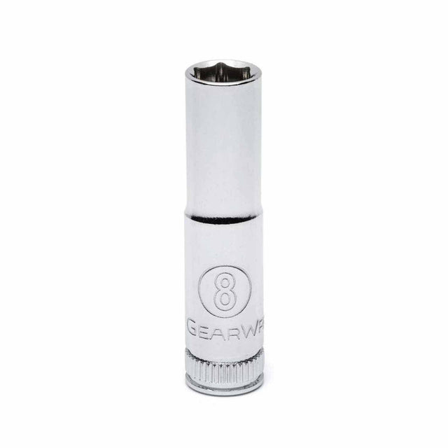 Gearwrench 80143 1/4" Drive 6 Point Deep Metric Socket 8mm