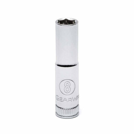 Gearwrench 80143 1/4" Drive 6 Point Deep Metric Socket 8mm