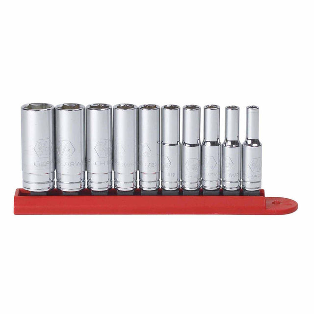 Gearwrench 80305 10 Pc. 1/4" Drive 6 Point Deep SAE Socket Set