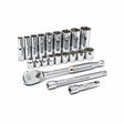 Gearwrench 80557 21 Pc. 3/8" Drive 6 & 12 Point Standard & Deep SAE Mechanics Tool Set
