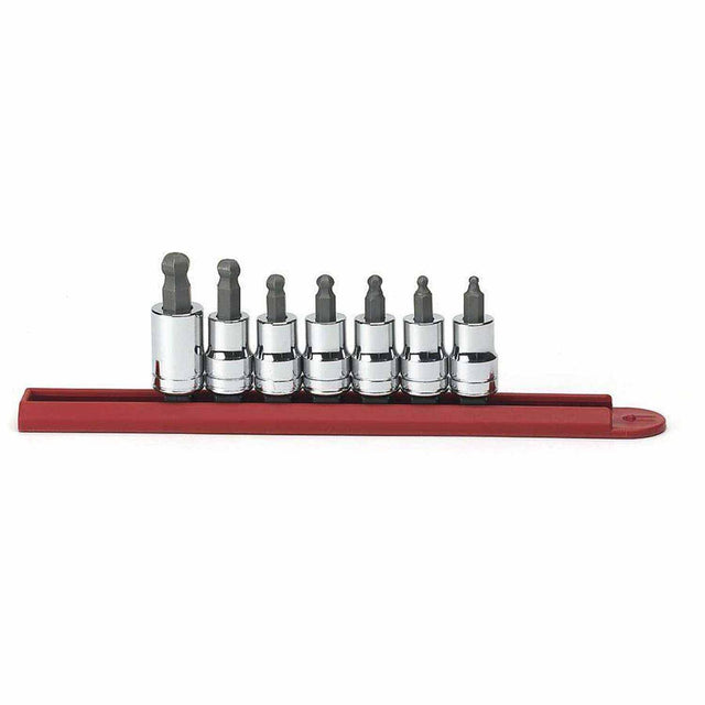 Gearwrench 80586 7 Pc. 3/8" Drive Ball End Hex Bit SAE Socket Set