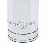 Gearwrench 80654 1/2" Drive Hex Bit SAE Socket for Internal Hex Fasteners - 3