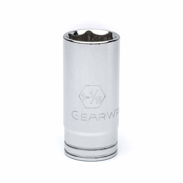 Gearwrench 80675 1/2" Drive 6 Point Deep SAE Socket 1-1/16"
