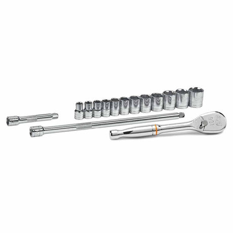 Gearwrench 80706 15 Pc. 1/2" Drive 6 Point Standard SAE Mechanics Tool Set