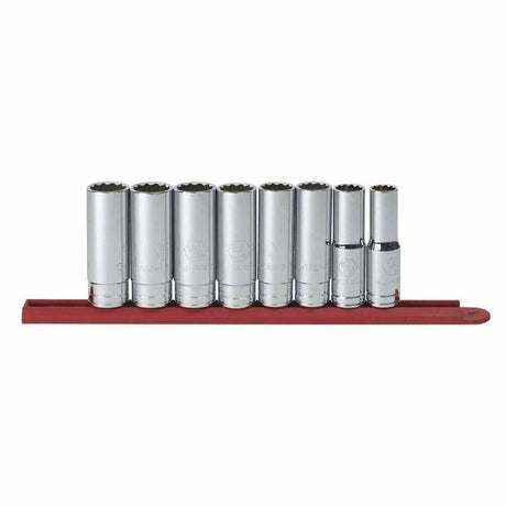 Gearwrench 80713 8 Pc. 1/2" Drive 12 Point Deep SAE Socket Set