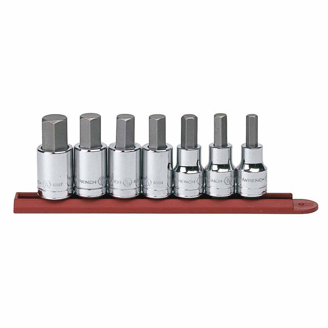 Gearwrench 80721 7 Pc. 1/2" Drive Hex Bit SAE Socket Set