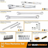 GearWrench 80966 243 Pc. 6 Point Mechanics Tool Set in 3 Drawer Storage Box - 2