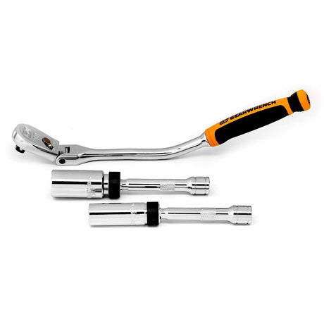 GearWrench 81229T 3 Pc. 3/8" Drive 90-Tooth Spark Plug Ratchet Set