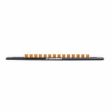 Gearwrench 83128 1/2" Drive Magnetic Socket Rail with 14 Clips