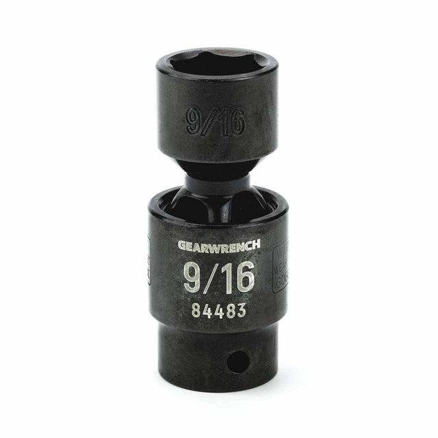 Gearwrench 84483 3/8" Drive 6 Point Standard X-Core Pinless Impact Universal SAE Socket 9/16"