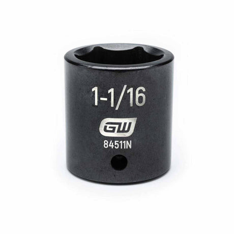 Gearwrench 84511N 1/2" Drive 6 Point Standard Impact SAE Socket 1-1/16"