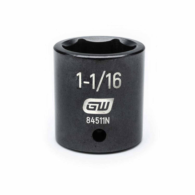 Gearwrench 84511N 1/2" Drive 6 Point Standard Impact SAE Socket 1-1/16"