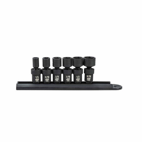 Gearwrench 84904 6 Pc. 1/4" Drive 6 Point Standard Universal Impact SAE Socket Set