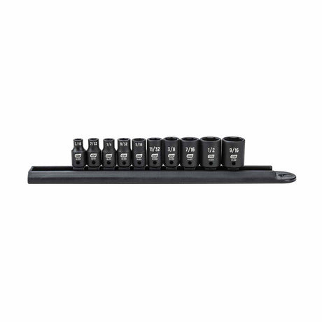 Gearwrench 84906 10 Pc. 1/4" Drive 6 Point Standard Impact SAE Socket Set