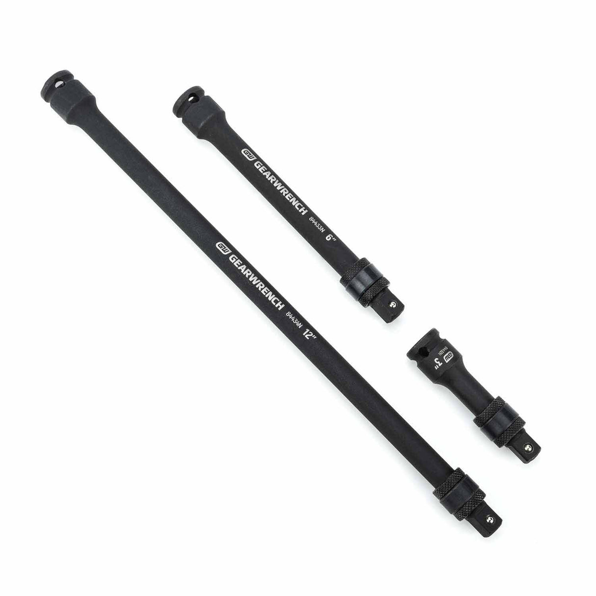 Gearwrench 84927N 3 Pc. 3/8" Drive Impact Locking Extension Set (3", 6" & 12") - 3
