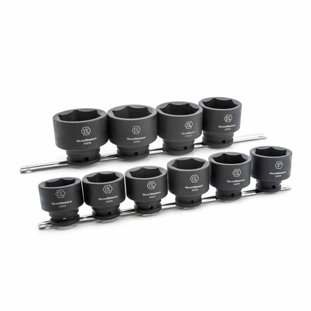 Gearwrench 84998 10 Pc. 3/4" Drive 6 Point Standard Impact SAE Socket Set