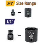 29-Piece SAE 3/8 in. and 1/2 in. Impact Socket Tray Set (29 Piece Set) - 7