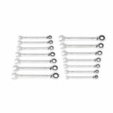 GearWrench 86660 14 Piece 90-Tooth 12 Point SAE Reversible Ratcheting Wrench Set