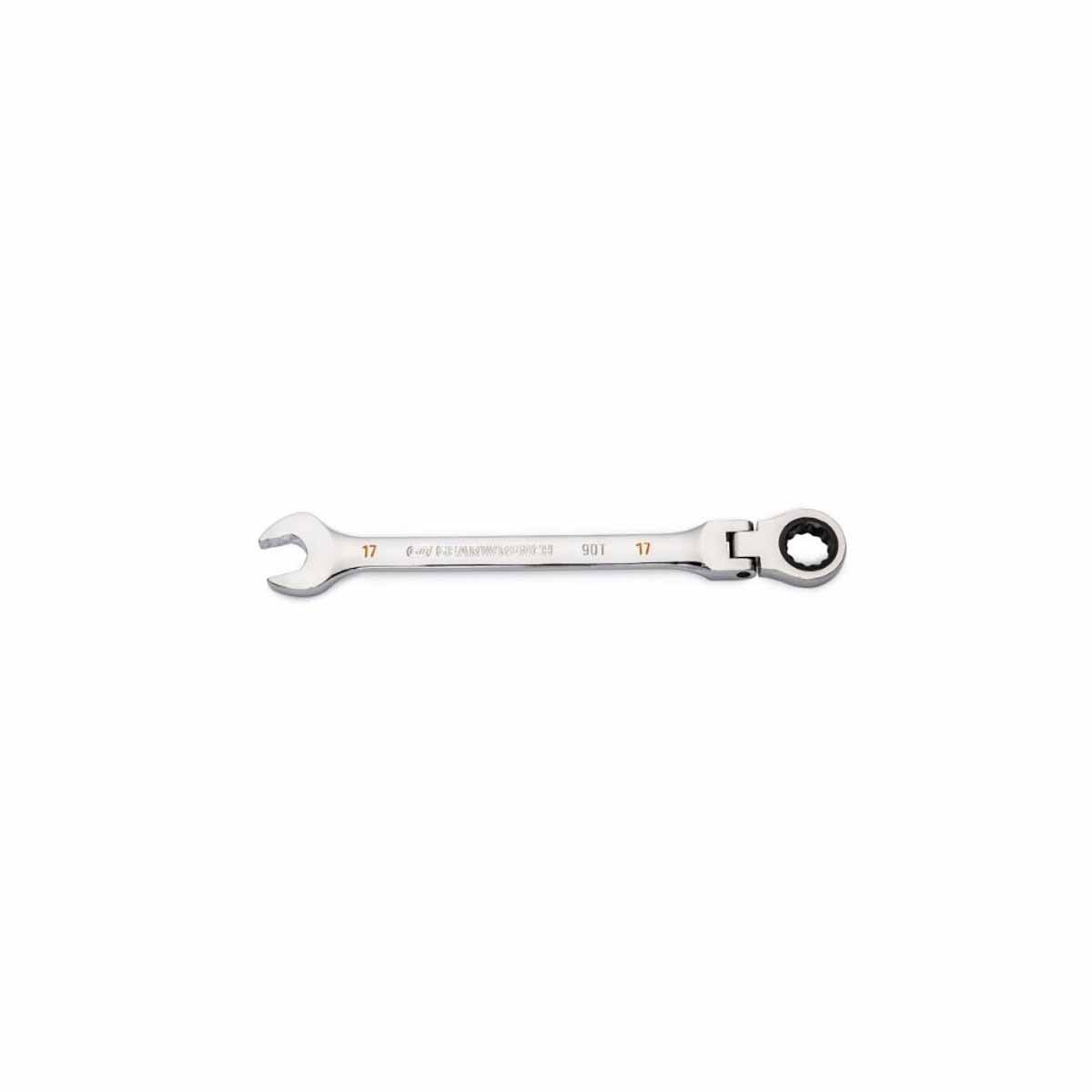 GearWrench 86717 17mm 90-Tooth 12 Point Flex Head Ratcheting Combination Wrench