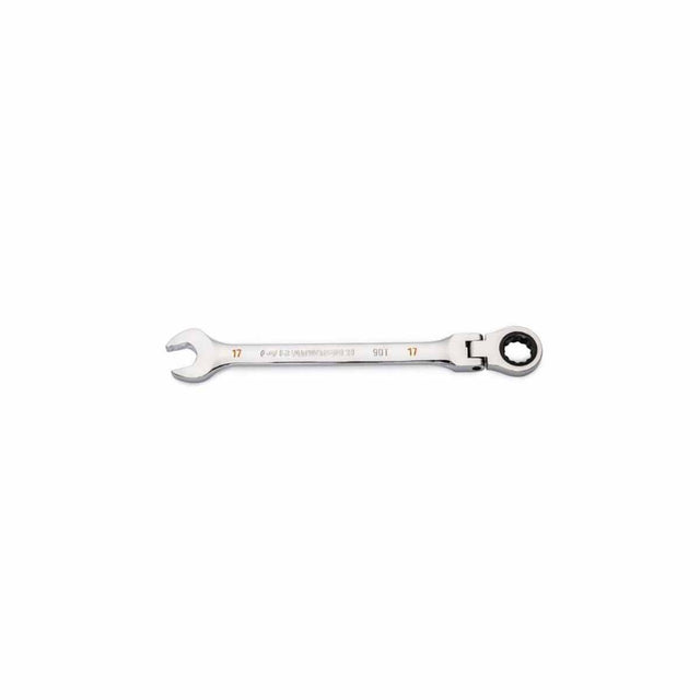 GearWrench 86717 17mm 90-Tooth 12 Point Flex Head Ratcheting Combination Wrench