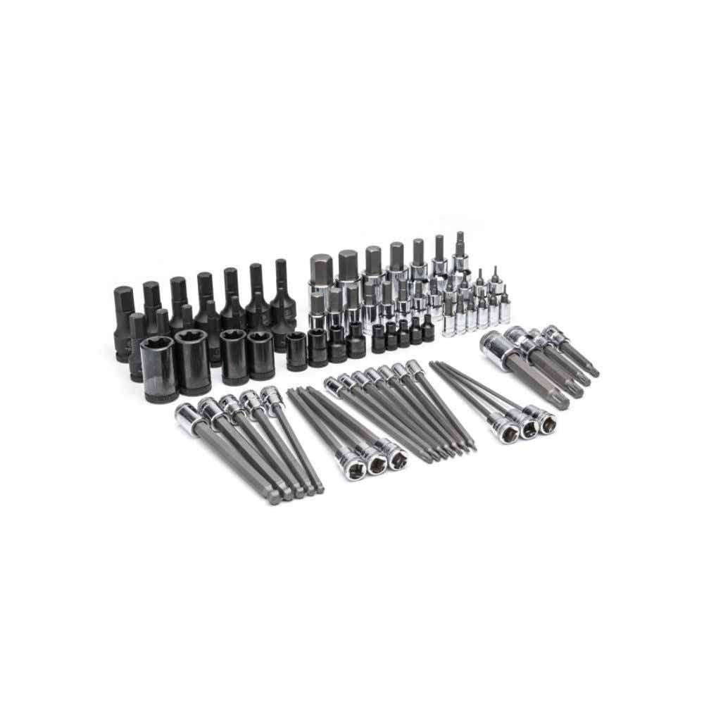 Gearwrench GWMSBSKCBMM 74 Piece 1/4”, 3/8”, 1/2” Drive Metric Bit Socket Set in Foam Storage Tray - 5