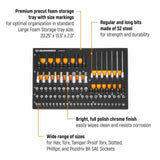 Gearwrench GWMSBSKCBSAE 88 Piece 1/4”, 3/8”, 1/2” Drive SAE Bit Socket Set in Foam Storage Tray - 2