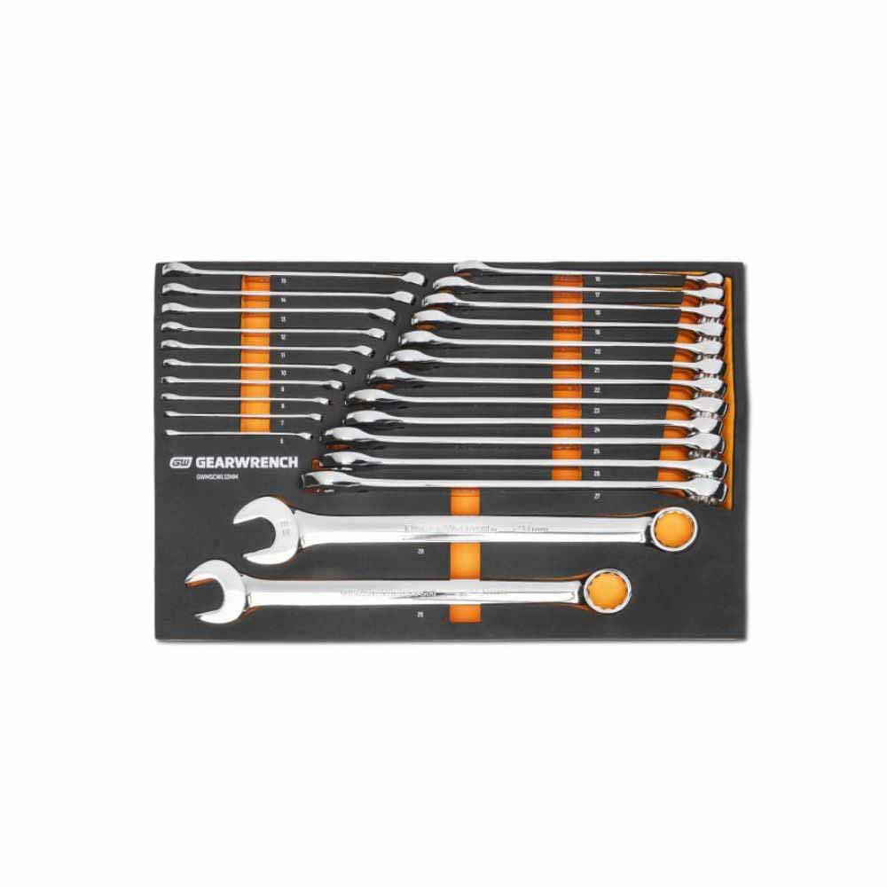 Gearwrench GWMSCWL12MM 24 Piece 12 Point Long Pattern Combination Metric Wrench Set