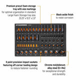 Gearwrench GWMSISKSAE 63 Piece 1/4”, 3/8”, 1/2” Drive 6 Point SAE Impact Socket Set in Foam Storage Tray - 2