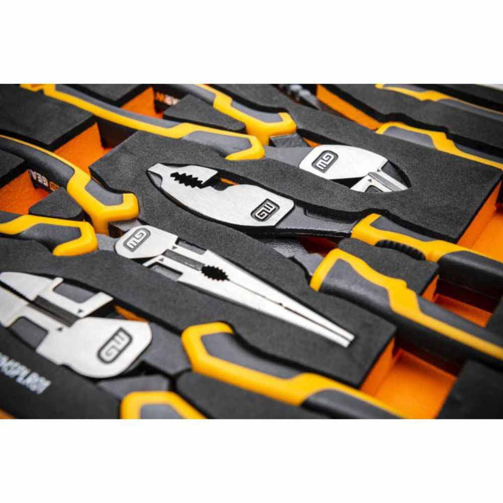 Gearwrench GWMSPLR01 5 Piece PITBULL Cushion Grip Pliers Set in Foam Storage Tray - 7