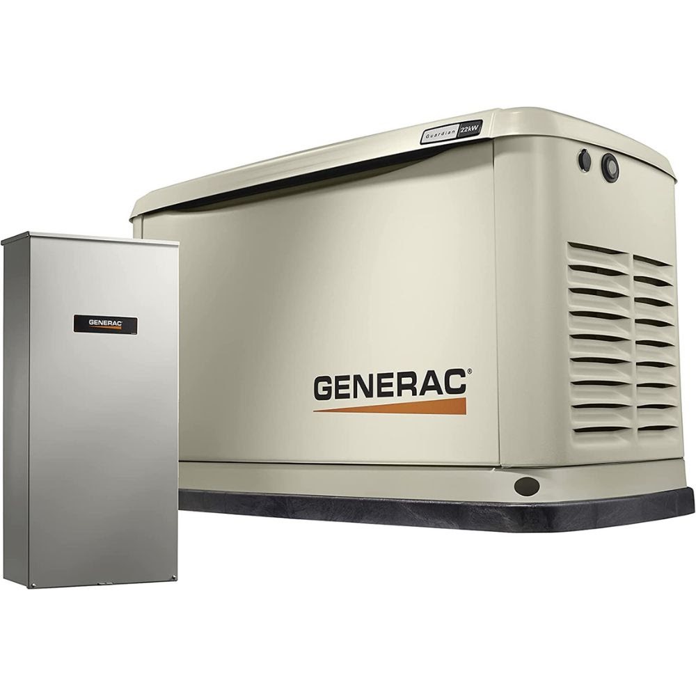 Generac 7043 22kW Air Cooled Guardian Series Home Standby Generator with 200-Amp Transfer Switch