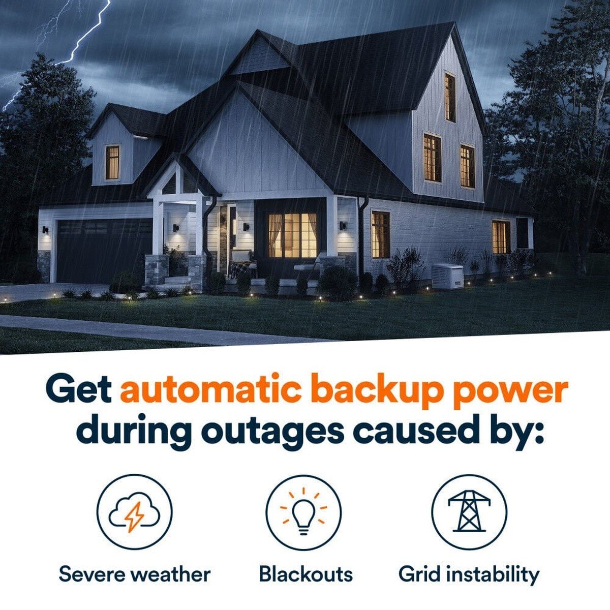 Generac 7257 10kW 240V 1 Phase Dual Fuel Air Cooled Home Standby Generator No Transfer Switch - 5