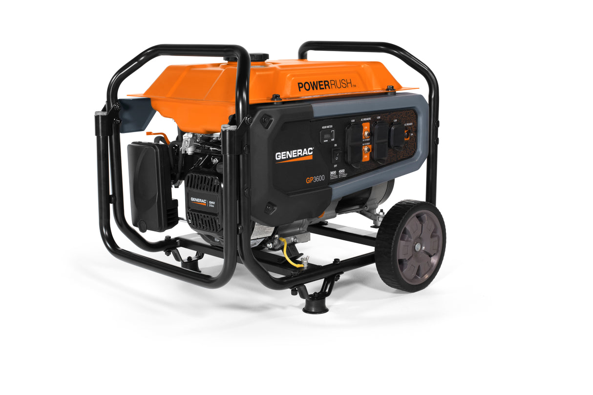 Generac 7678 GP3600 3600 Watt GP Portable Generator, 3.8 gal, Gasoline - 2