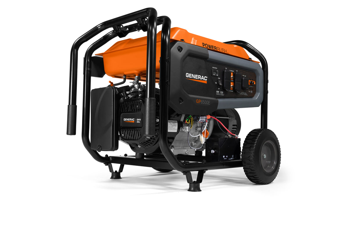 Generac 7682 GP6500E - 6,500 Watt Electric Start Portable Generator, 49 ST/CAN