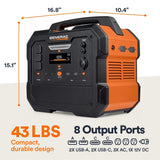 Generac 8026 2106Wh Portable Power Station with 1600W Output and Wireless Charging Pad - 2